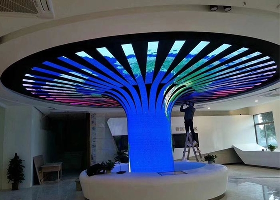 1R1G1B صفحه نمایش LED منعطف P3 داخلی دایره ای منحنی نرم گرد